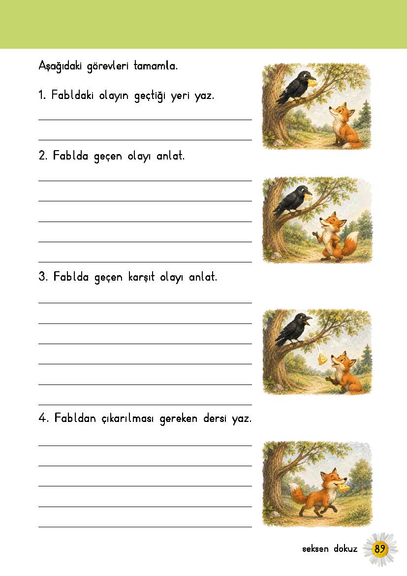 Papatyam 4 Türkçe Okuma ve Çalışma Kitabı